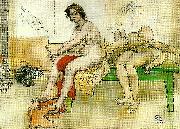 Carl Larsson pa modellbordet Spain oil painting artist